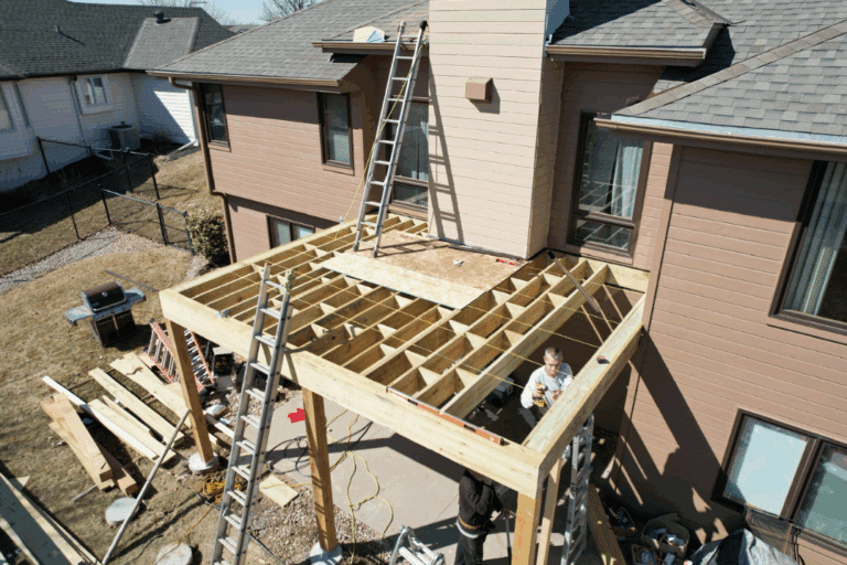 new deck being built